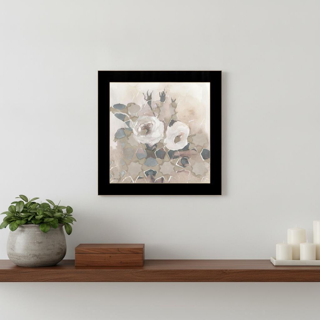 Transitional Blooms I 1 Black Framed Print Wall Art - Home Decor