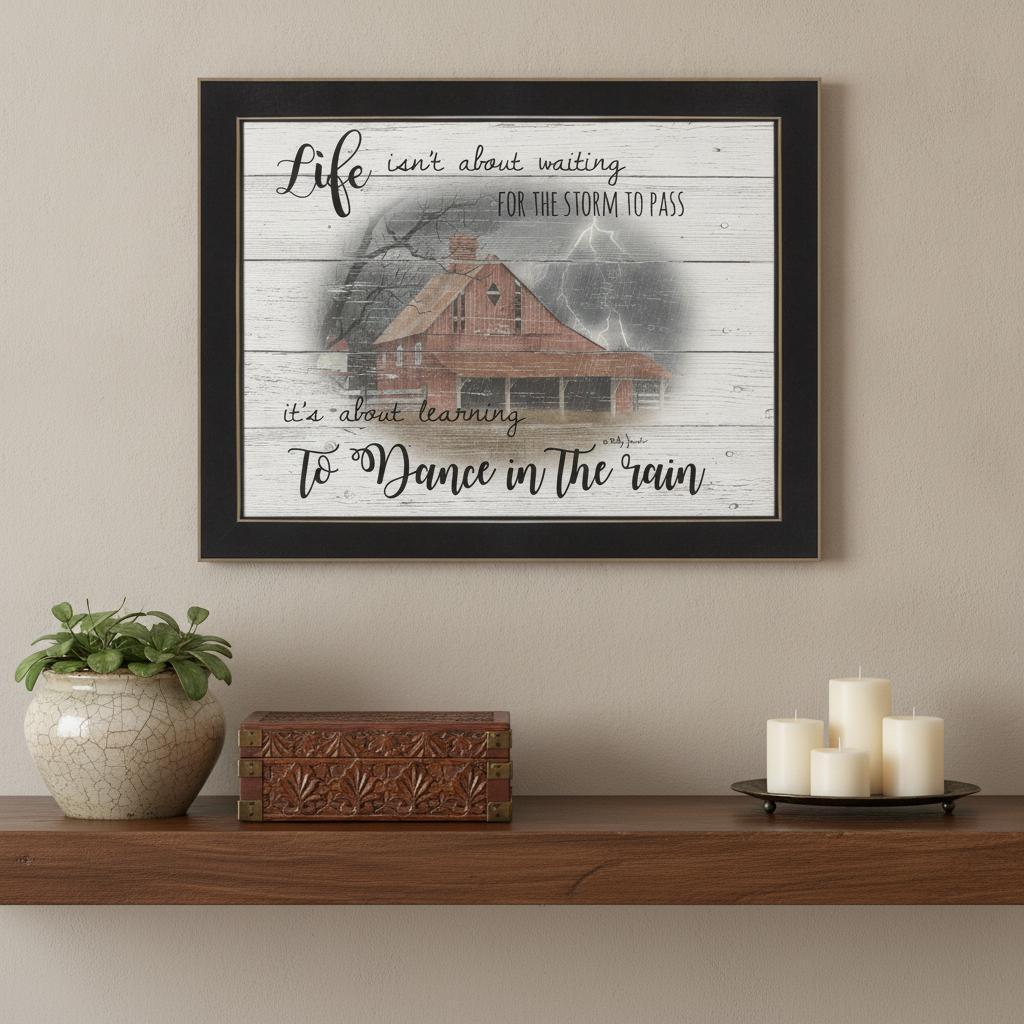 Storm Dance 3 Black Framed Print Wall Art - Home Decor