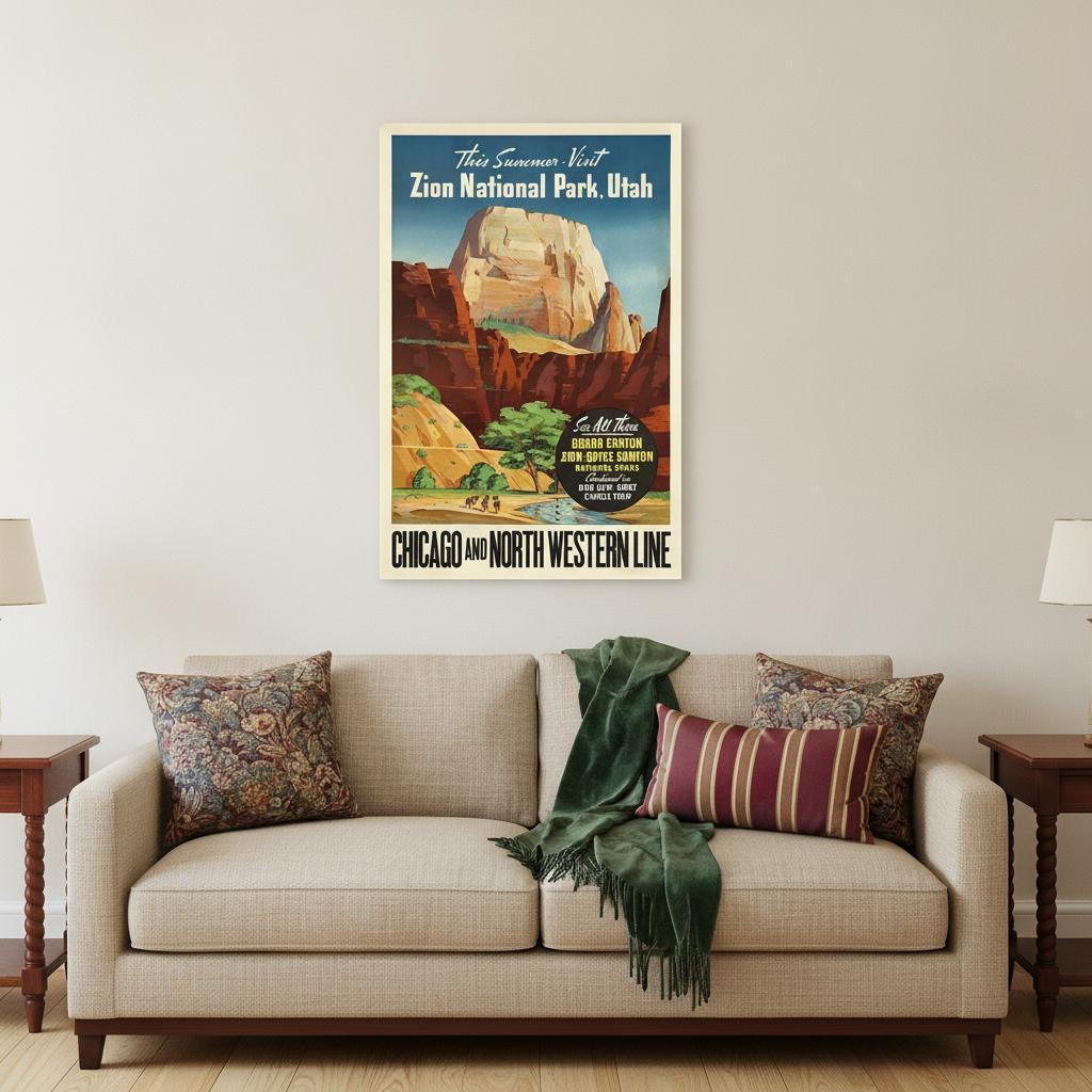 Zion National Utah Unframed Print Wall Art - Home Decor