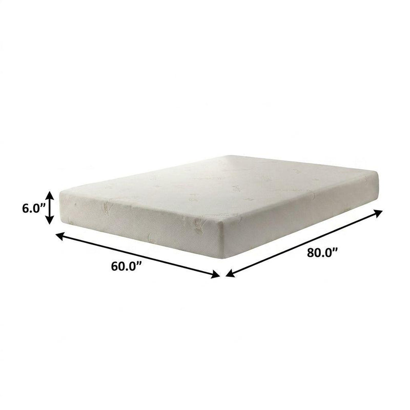 6" Queen Aloe Vera Infused Medium Memory Foam Mattress - Bed & Bath