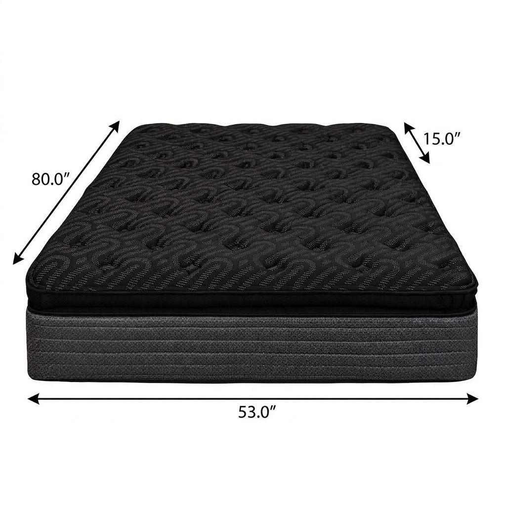 15" Copper Infused Full XL Gel Memory Foam Ultra plush Hybrid Mattress - Bed & Bath