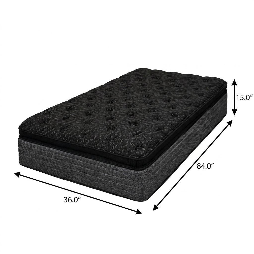 15" Copper Infused Split California King Gel Memory Foam Ultra plush Hybrid Mattress - Bed & Bath