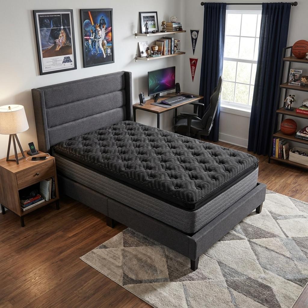 15" Copper Infused Twin Gel Memory Foam Ultra plush Hybrid Mattress - Bed & Bath