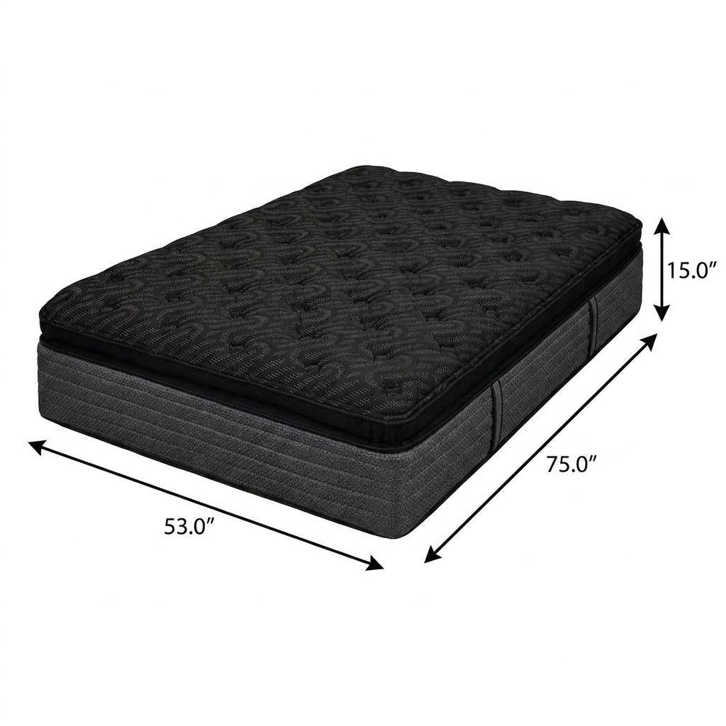 15" Copper Infused Full Double Gel Memory Foam Ultra plush Hybrid Mattress - Bed & Bath