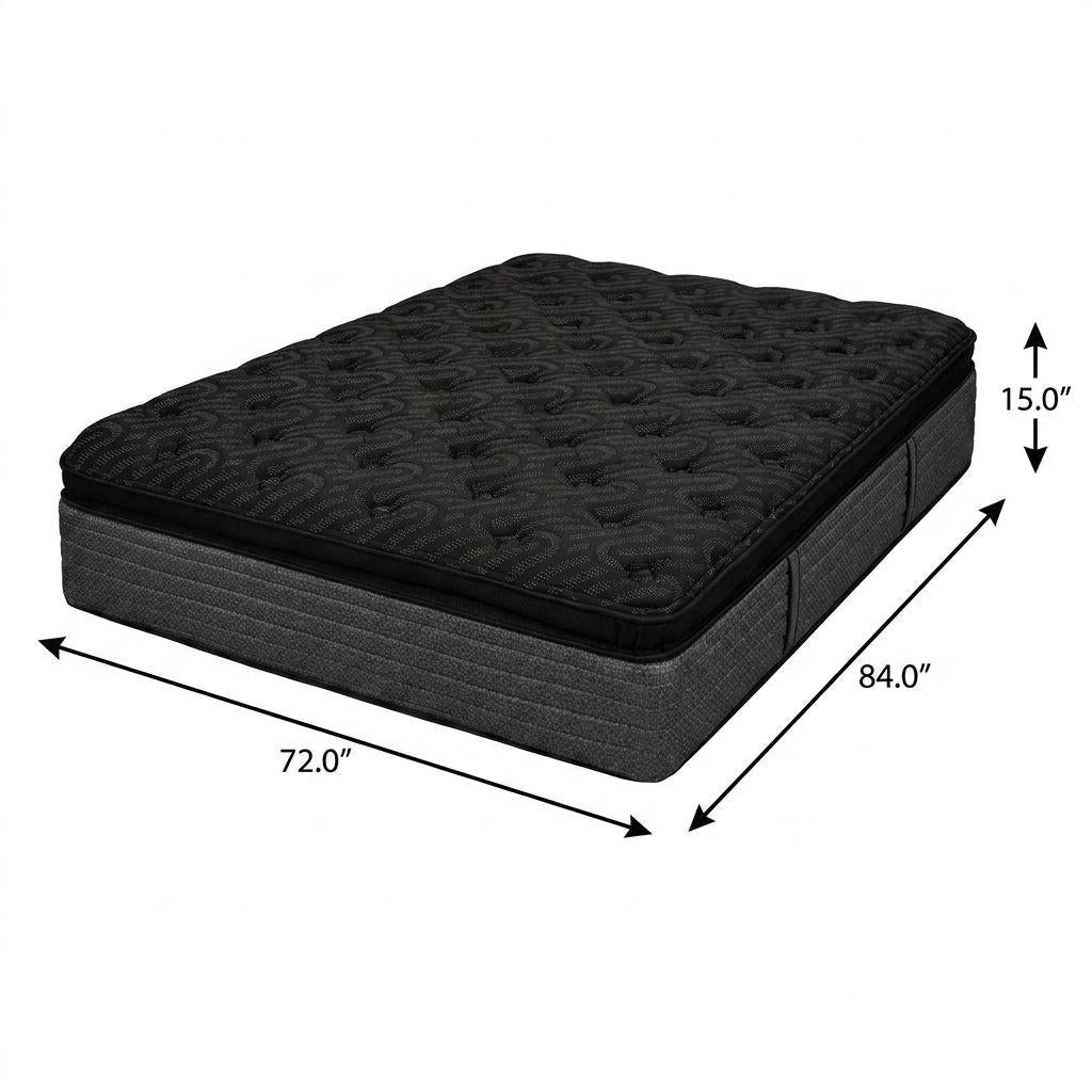 15" Copper Infused California King Gel Memory Foam Ultra plush Hybrid Mattress - Bed & Bath