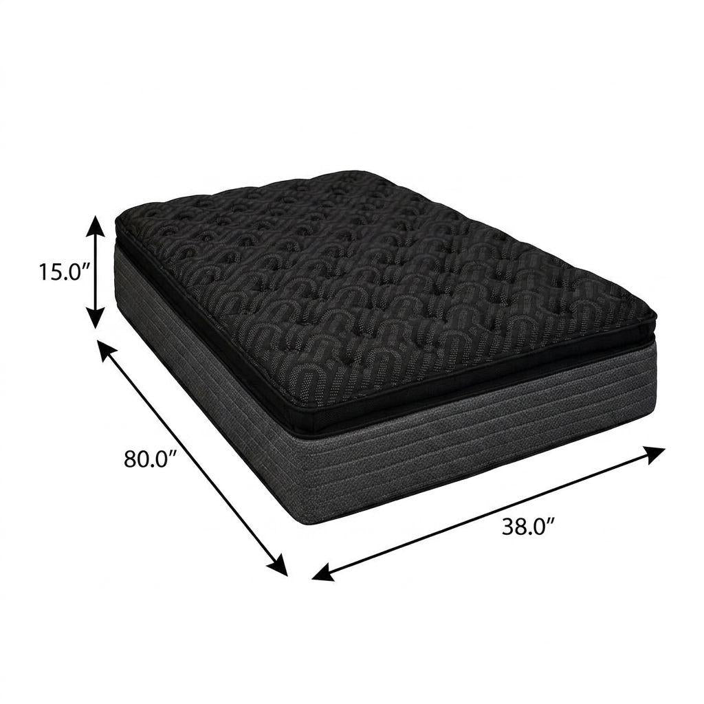 15" Copper Infused Twin XL Gel Memory Foam Ultra plush Hybrid Mattress - Bed & Bath