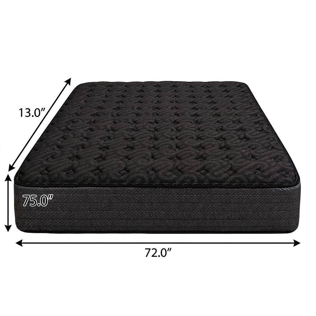13" Copper Infused Short King 72 x 75 Gel Memory Foam Medium Hybrid Mattress - Bed & Bath