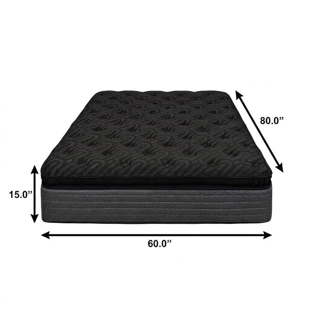 15" Copper Infused Queen Gel Memory Foam Ultra plush Hybrid Mattress - Bed & Bath