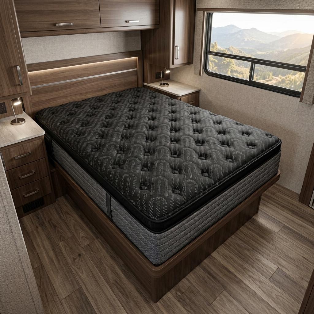 15" Copper Infused RV King 72 x 80 Gel Memory Foam Ultra plush Hybrid Mattress - Bed & Bath