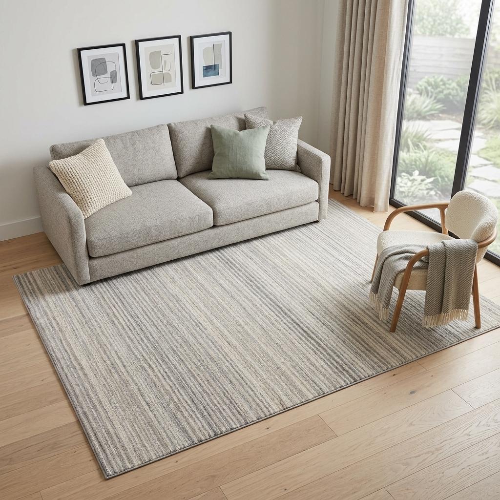 5' X 8' Gray and Ivory Abstract Area Rug - Home & Garden