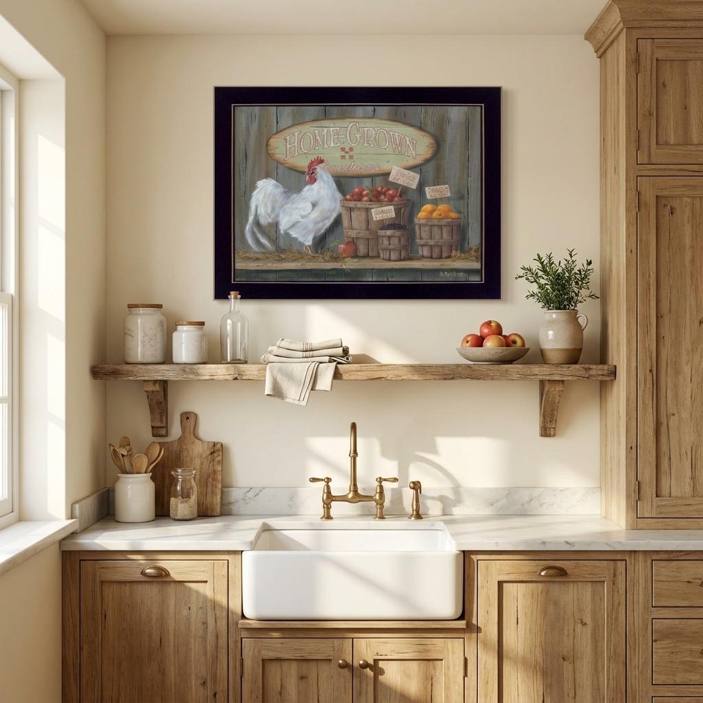 Home Grown 1 Black Framed Print Wall Art - Home Decor