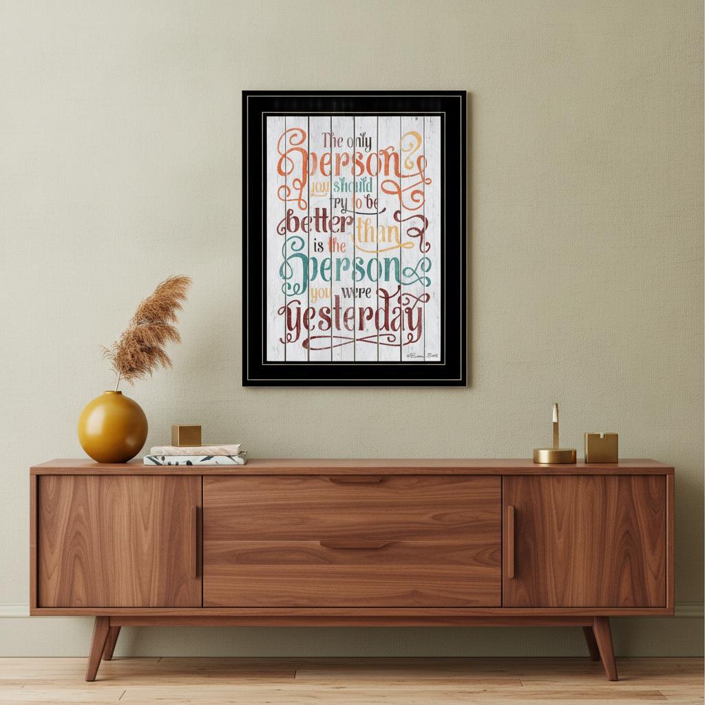 The Only Person 3 Black Framed Print Wall Art - Home Decor