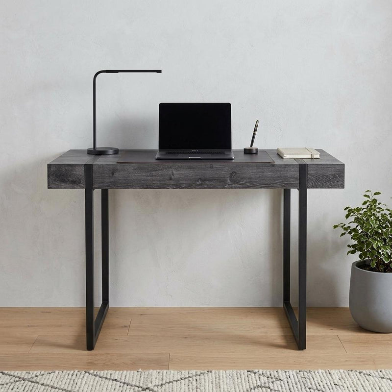 45" Black Wood Sled Writing Desk - Office