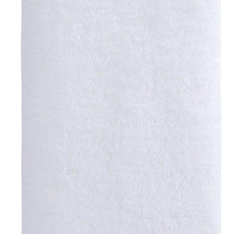 White Turkish cotton bath towel, close-up terry texture on folded fabric