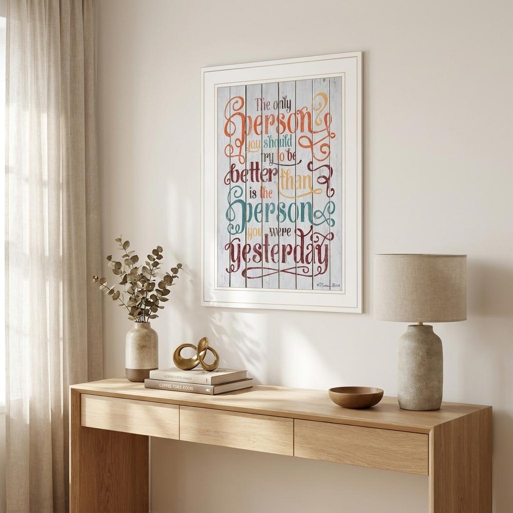The Only Person 2 White Framed Print Wall Art - Home Decor