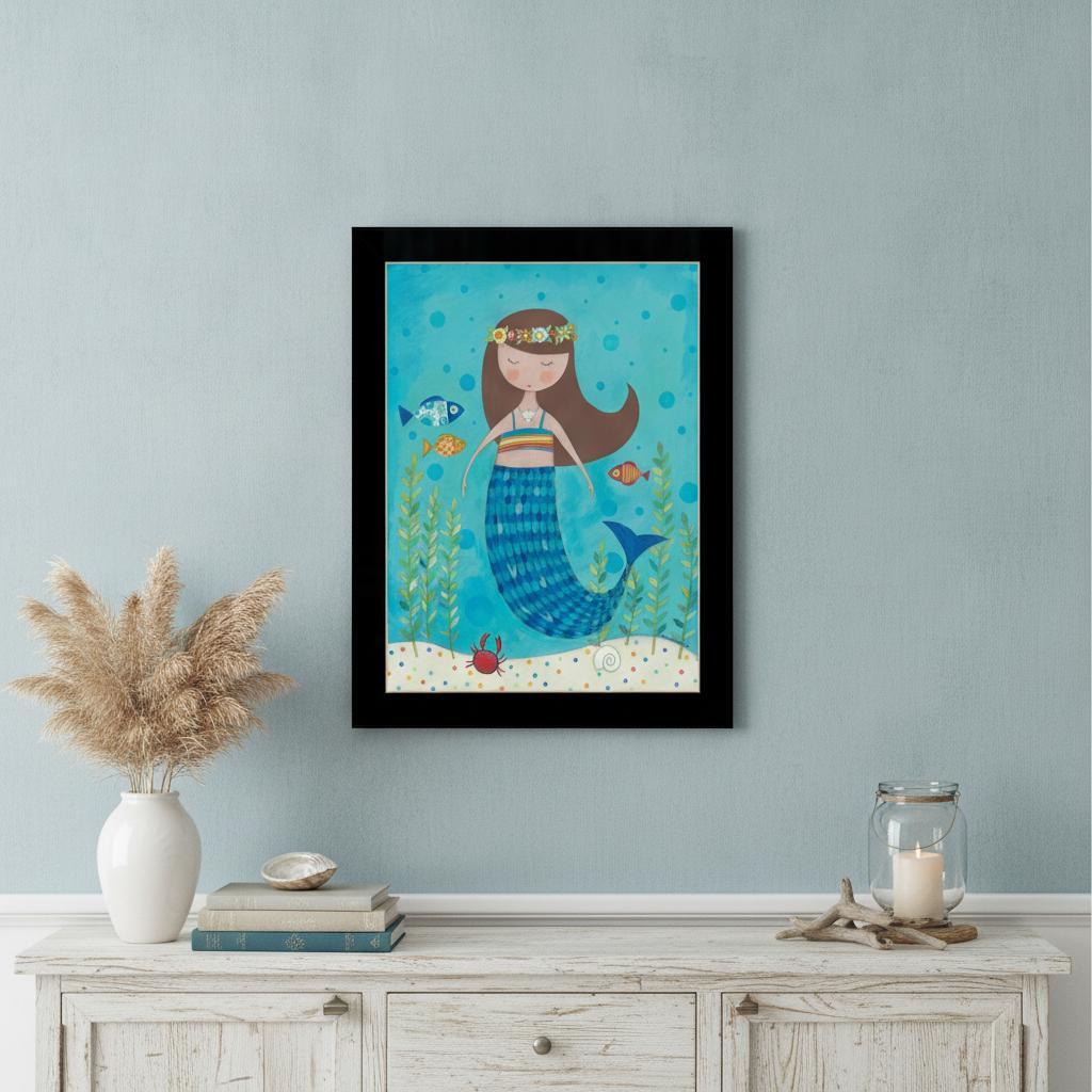 Under the Sea 5 Black Framed Print Wall Art - Home Decor