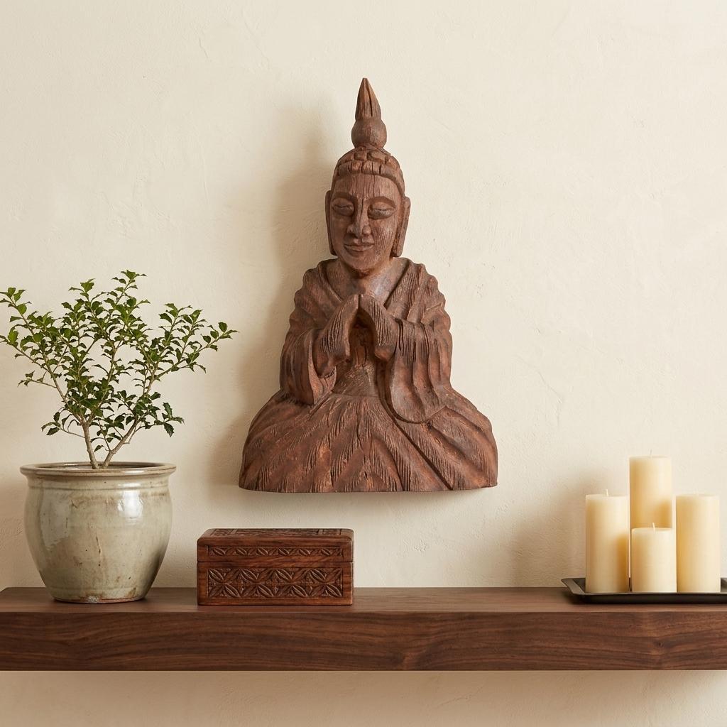 13" X 4" Brown Wood Wall Decor - Home & Garden