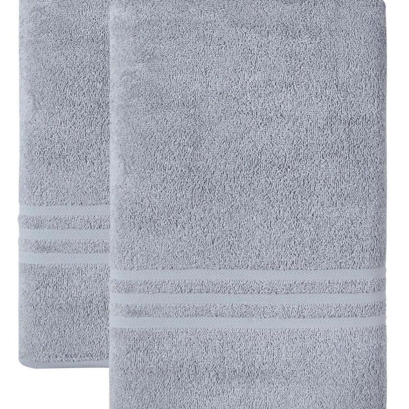 Light gray Turkish cotton bath towel texture with horizontal ribbed stripe detail