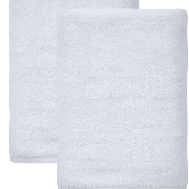 White Turkish cotton bath towels, close-up of soft terry loop texture