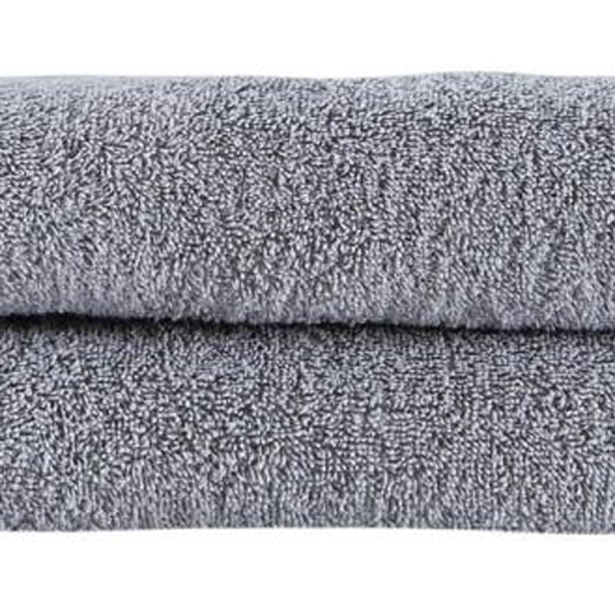 Light gray Turkish cotton bath towel fabric, close-up of looped weave