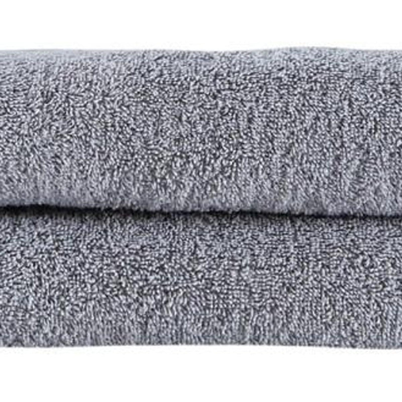 Light gray Turkish cotton bath towel fabric, close-up of looped weave