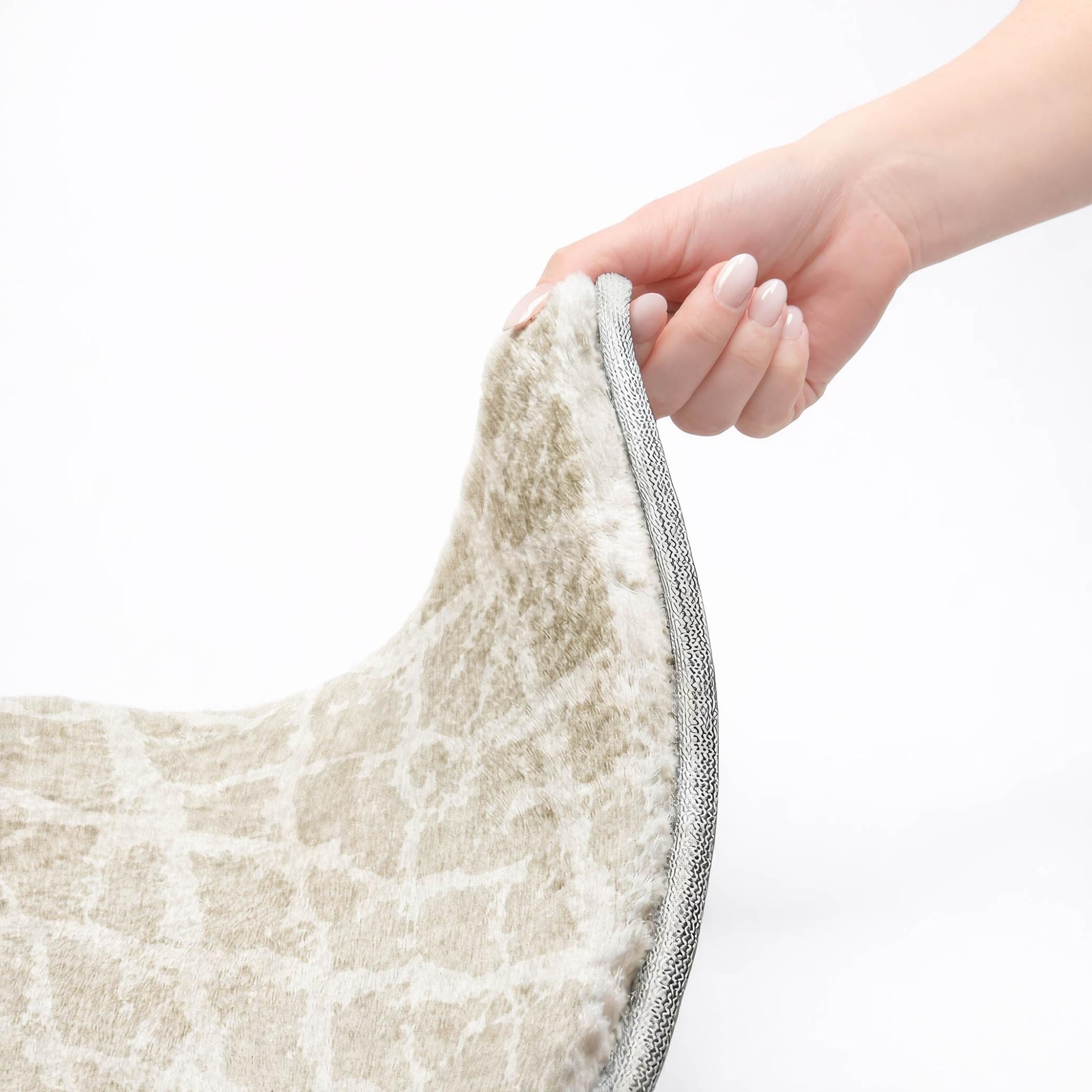 10' X 14' Beige And Ivory Geometric Shag Washable Area Rug With UV Protection - Home & Garden
