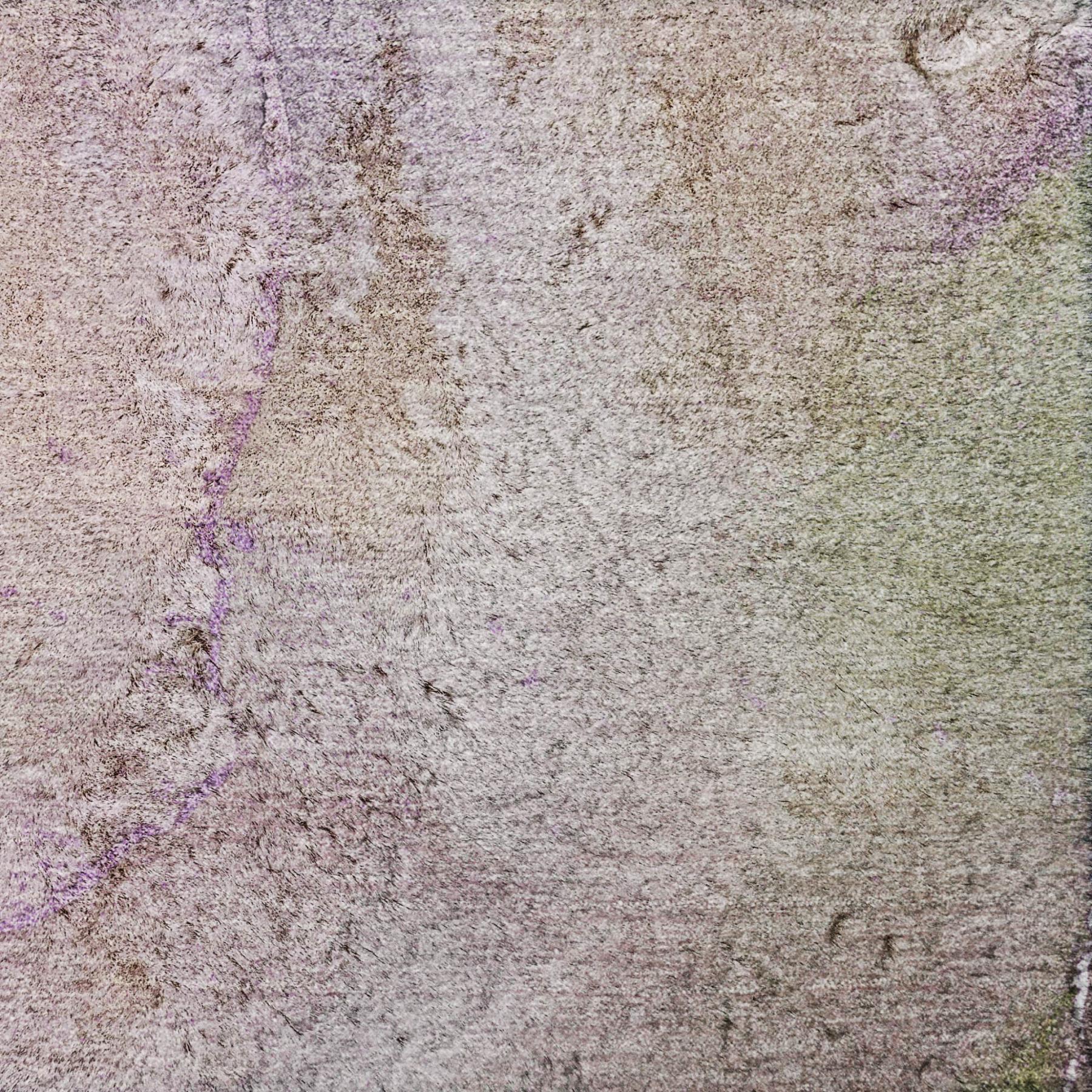 10' X 14' Purple And Lavender Abstract Shag Washable Area Rug With UV Protection - Home & Garden