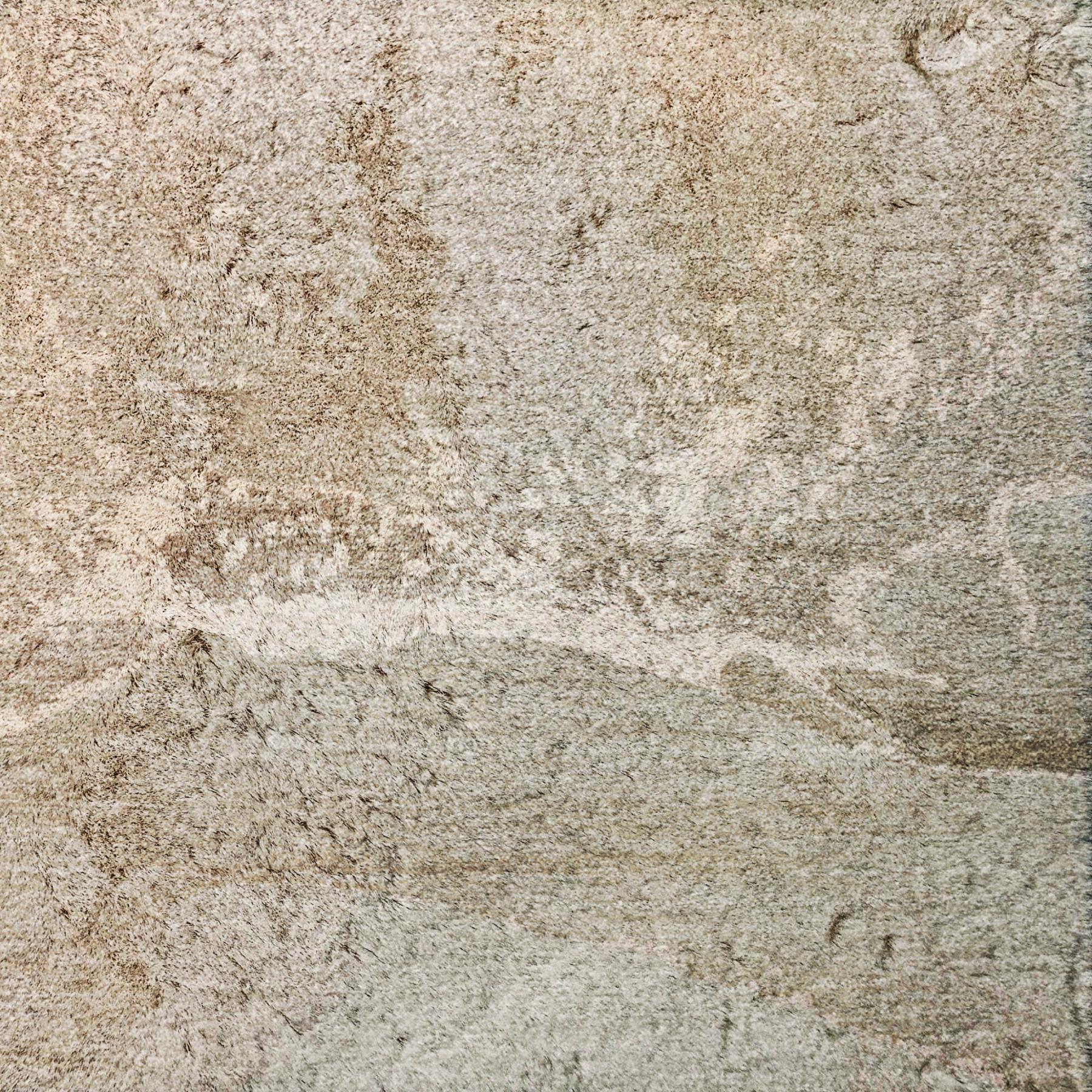10' X 14' Teal And Taupe Abstract Shag Washable Area Rug With UV Protection - Home & Garden