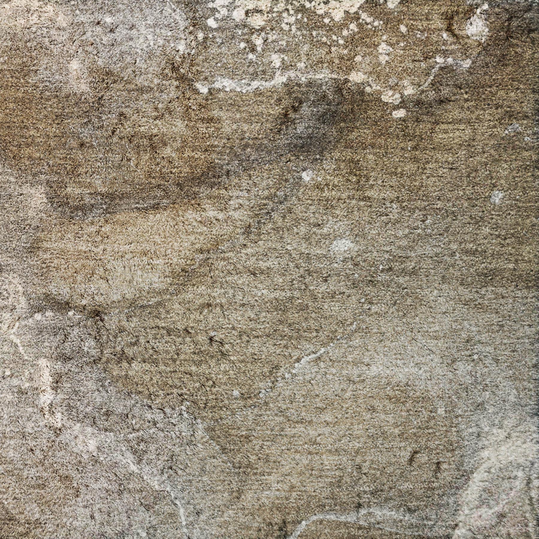 5' X 8' Brown And Chocolate Abstract Shag Washable Area Rug With UV Protection - Home & Garden