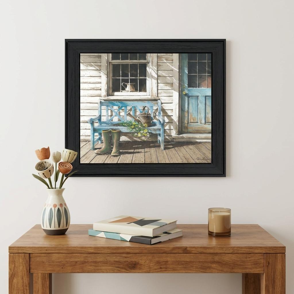 Cheerful Chores Black Framed Wall Art - Home Decor
