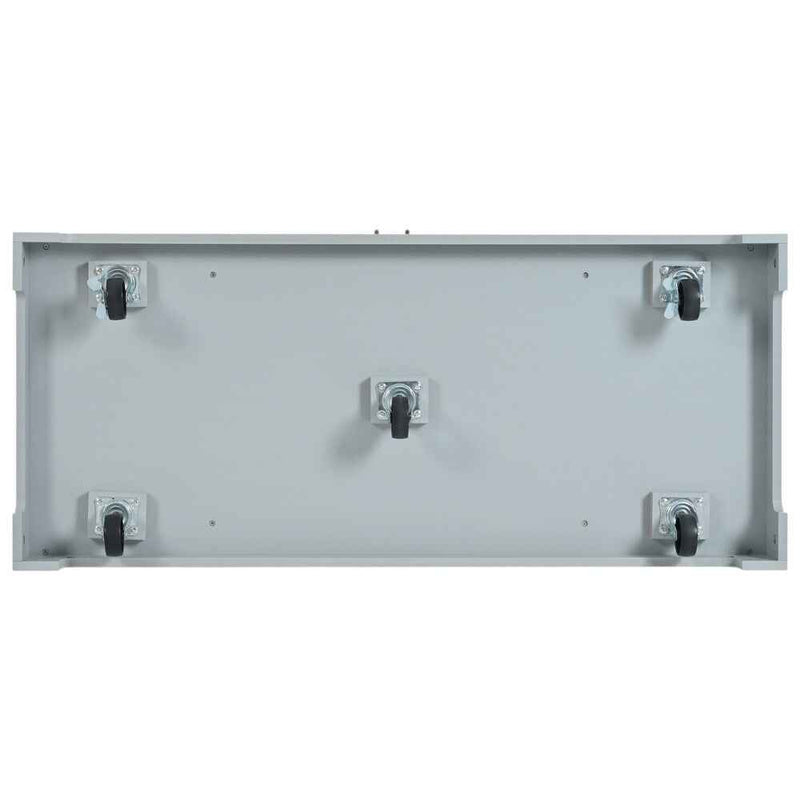 49" Light Blue Wood Rolling Kitchen Island With Storage