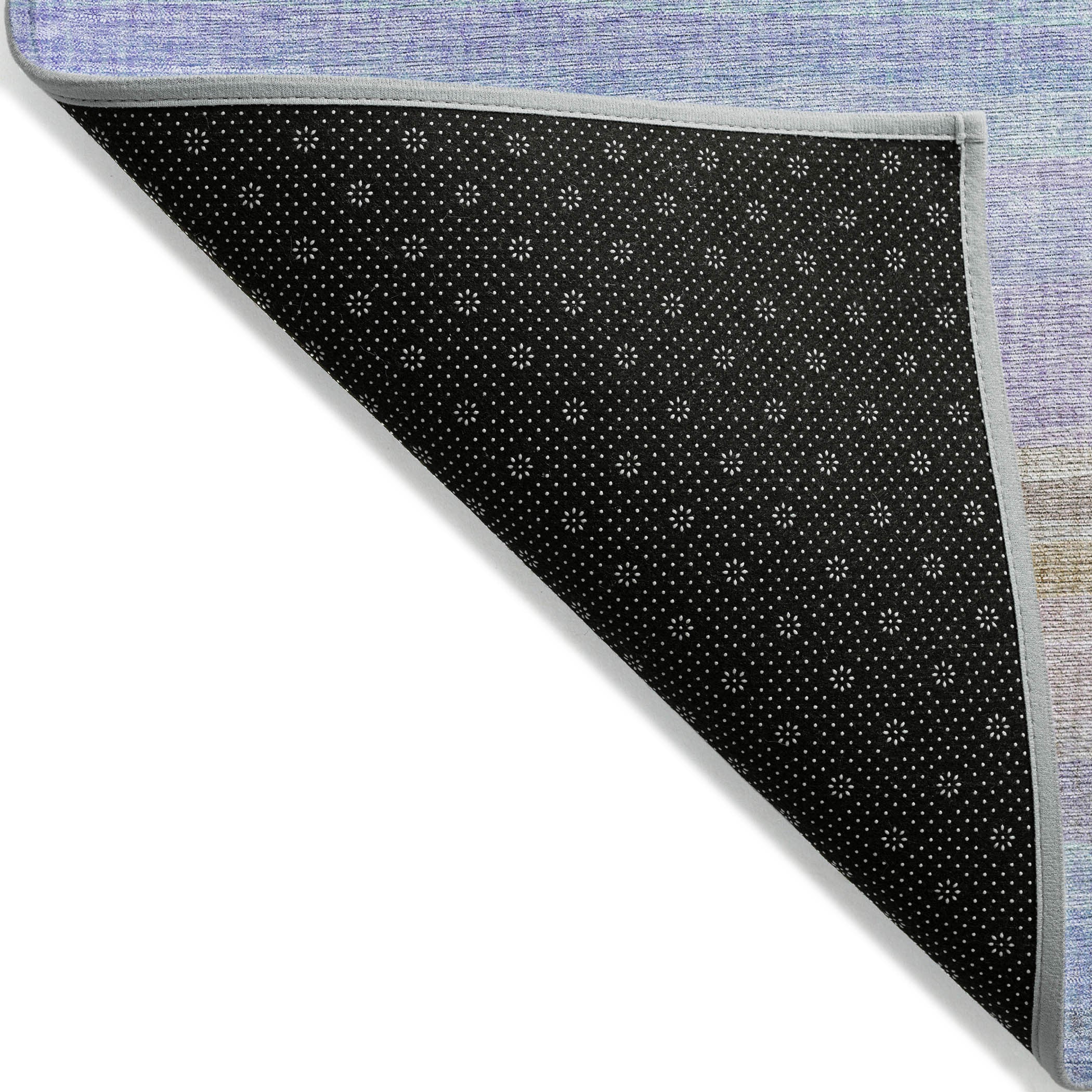 3' X 5' Lavender Sky Blue And Beige Striped Washable Indoor Outdoor Area Rug - Sports & Outdoor
