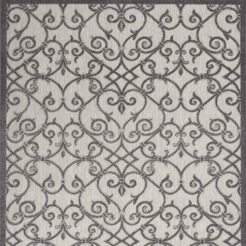 4' X 6' Gray Indoor Outdoor Area Rug