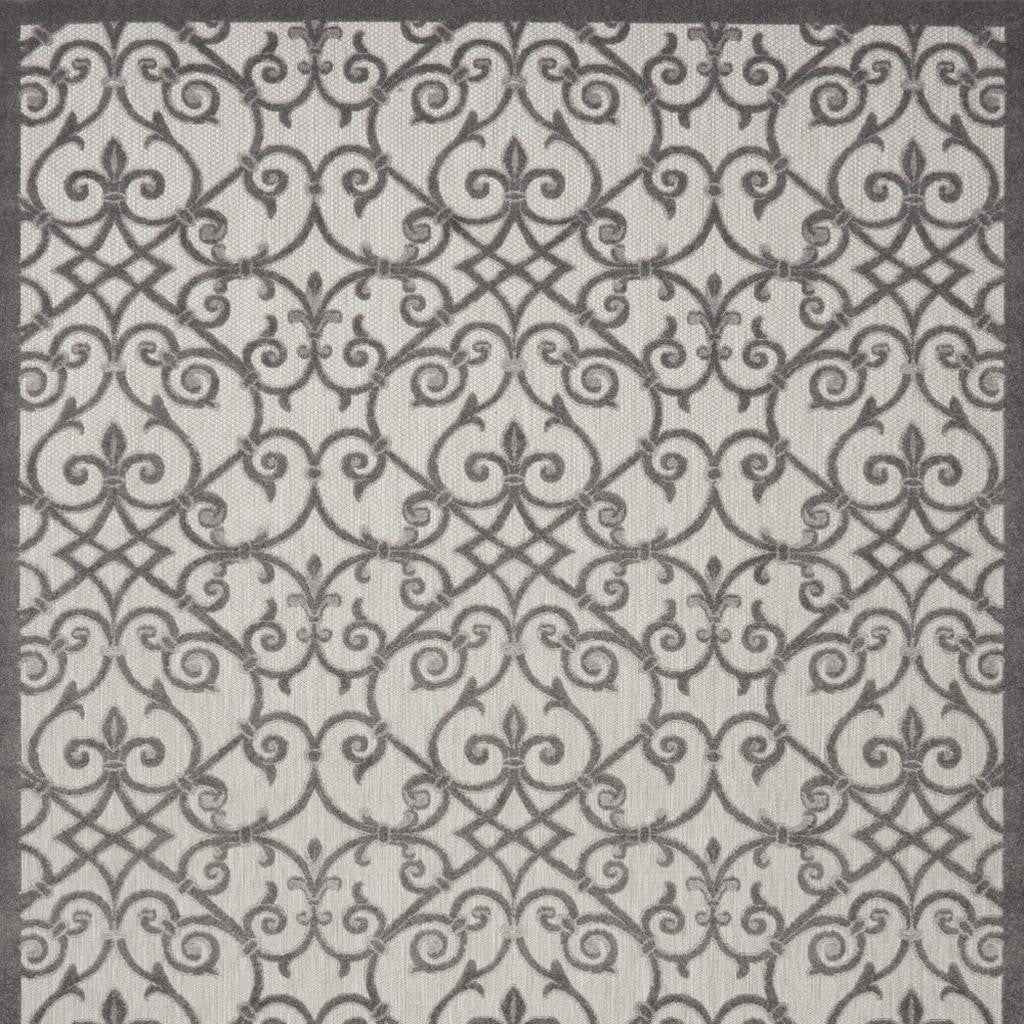 8' X 11' Gray Indoor Outdoor Area Rug