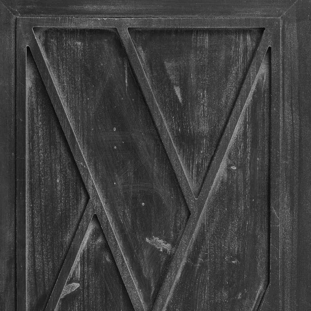 51" Black Wood Rolling Kitchen Island