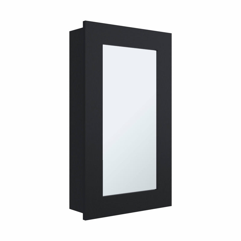15" Black Wood Floating Bathroom Vanity - Office