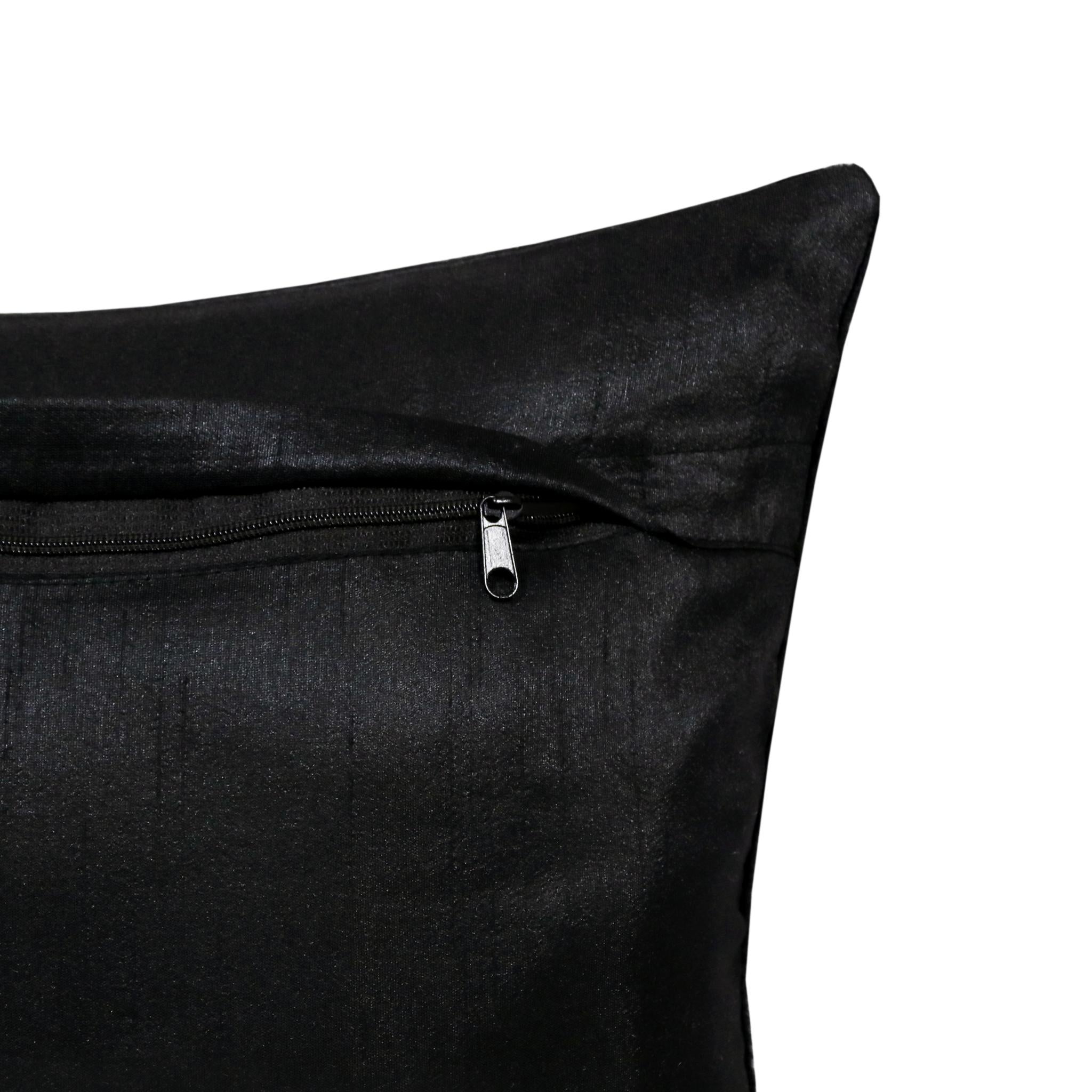 14" X 20" Black And Silver Lumbar Throw Pillow Cover - Home & Garden