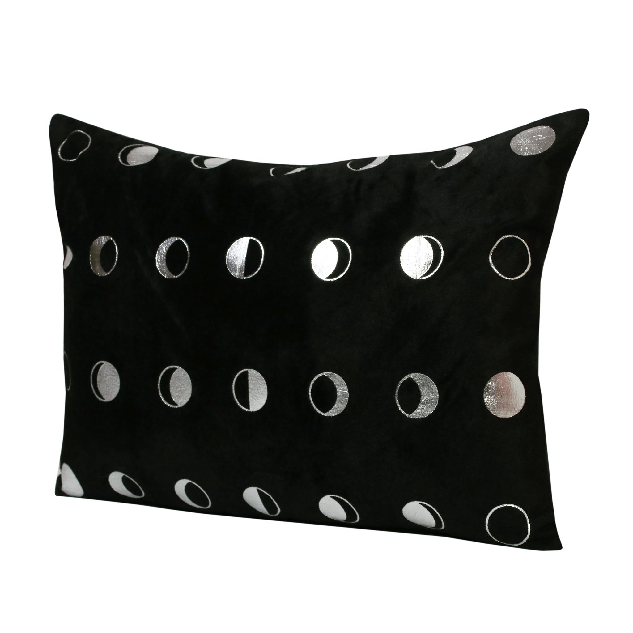 14" X 20" Black And Silver Lumbar Throw Pillow Cover - Home & Garden