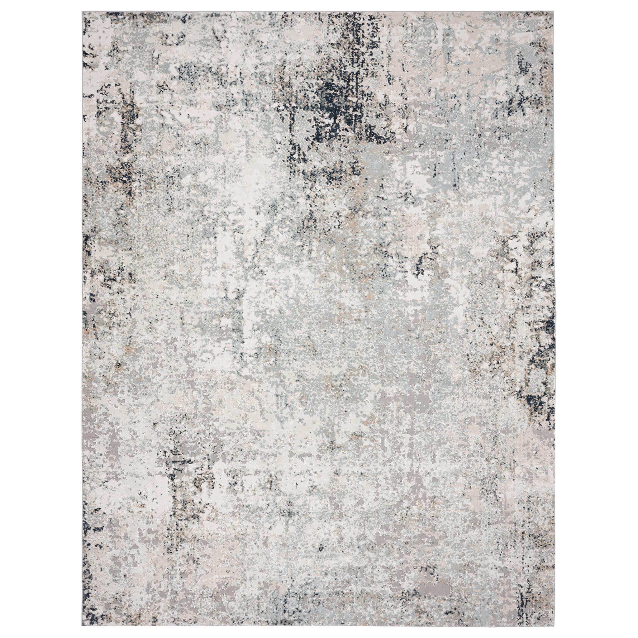 2' X 3' Gray Cream And Taupe Abstract Distressed Stain Resistant Area Rug - Home & Garden