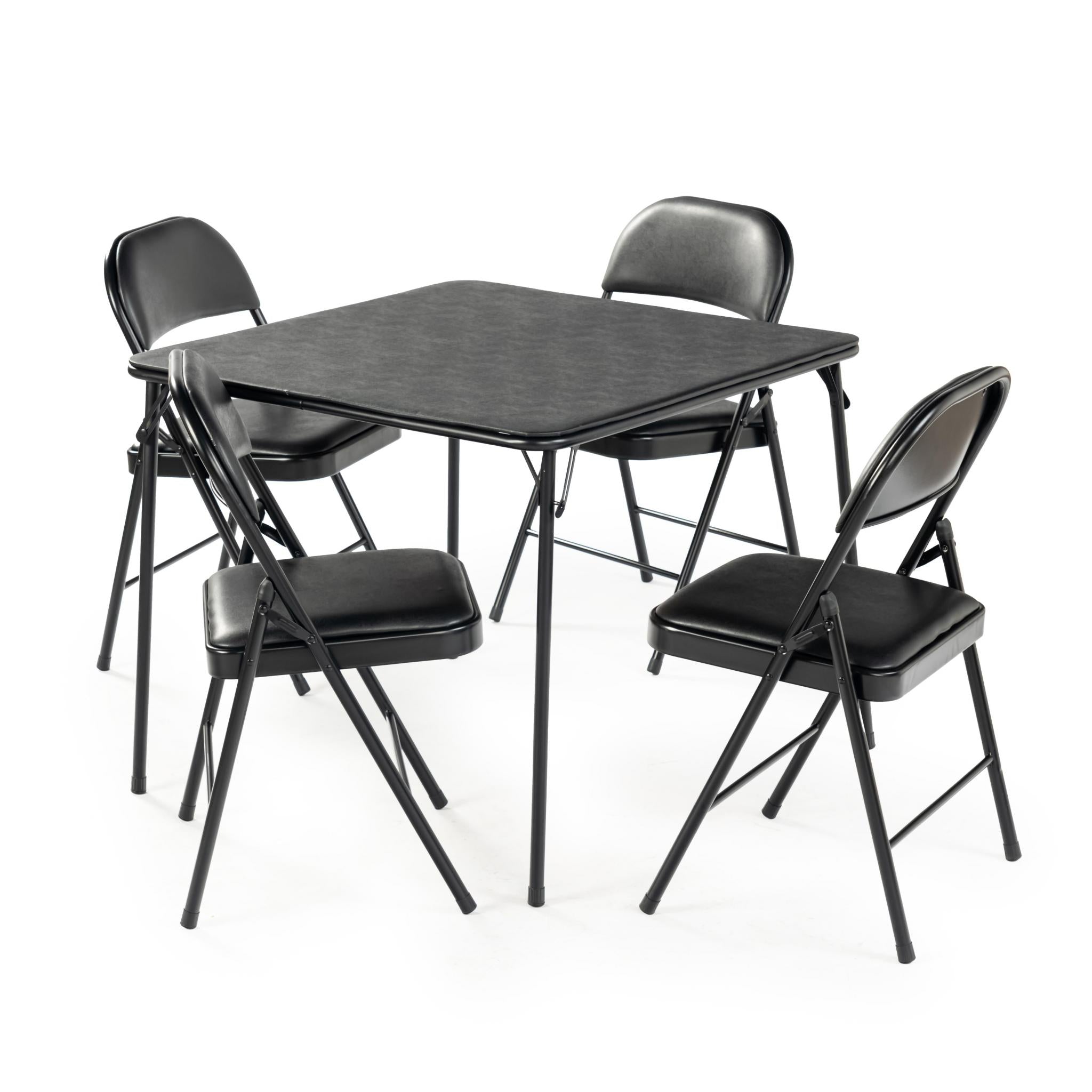 34" Walnut And Black Wood And Iron Folding Square Extendable Dining Table - Kitchen & Dining
