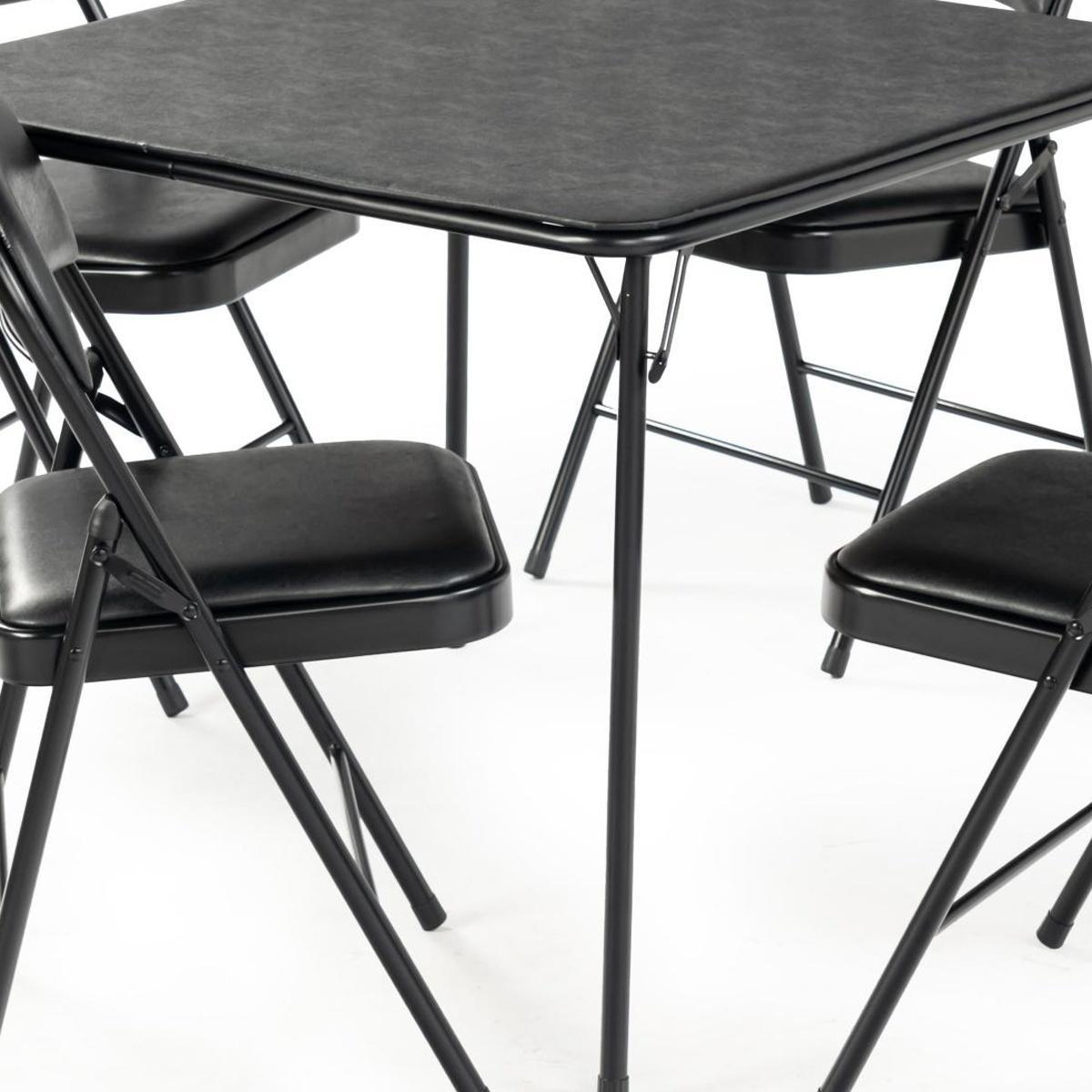 34" Walnut And Black Wood And Iron Folding Square Extendable Dining Table - Kitchen & Dining