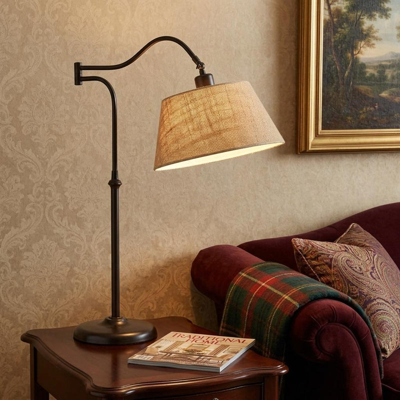27" Black Desk Lamp With Empire Shade - Lighting