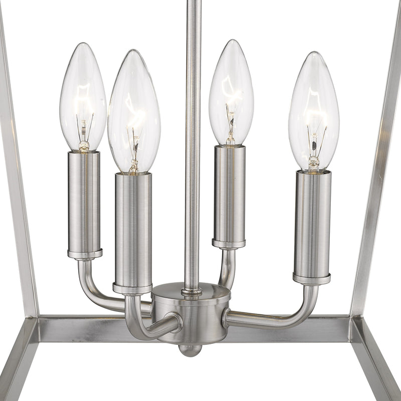 Silver Metal Four Light Dimmable Ceiling Light - Lighting