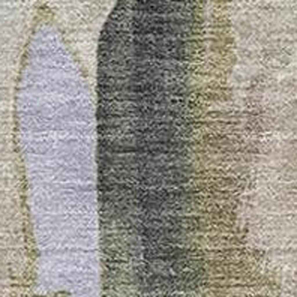 8' X 10' Ivory And Charcoal Abstract Washable Indoor Outdoor Area Rug