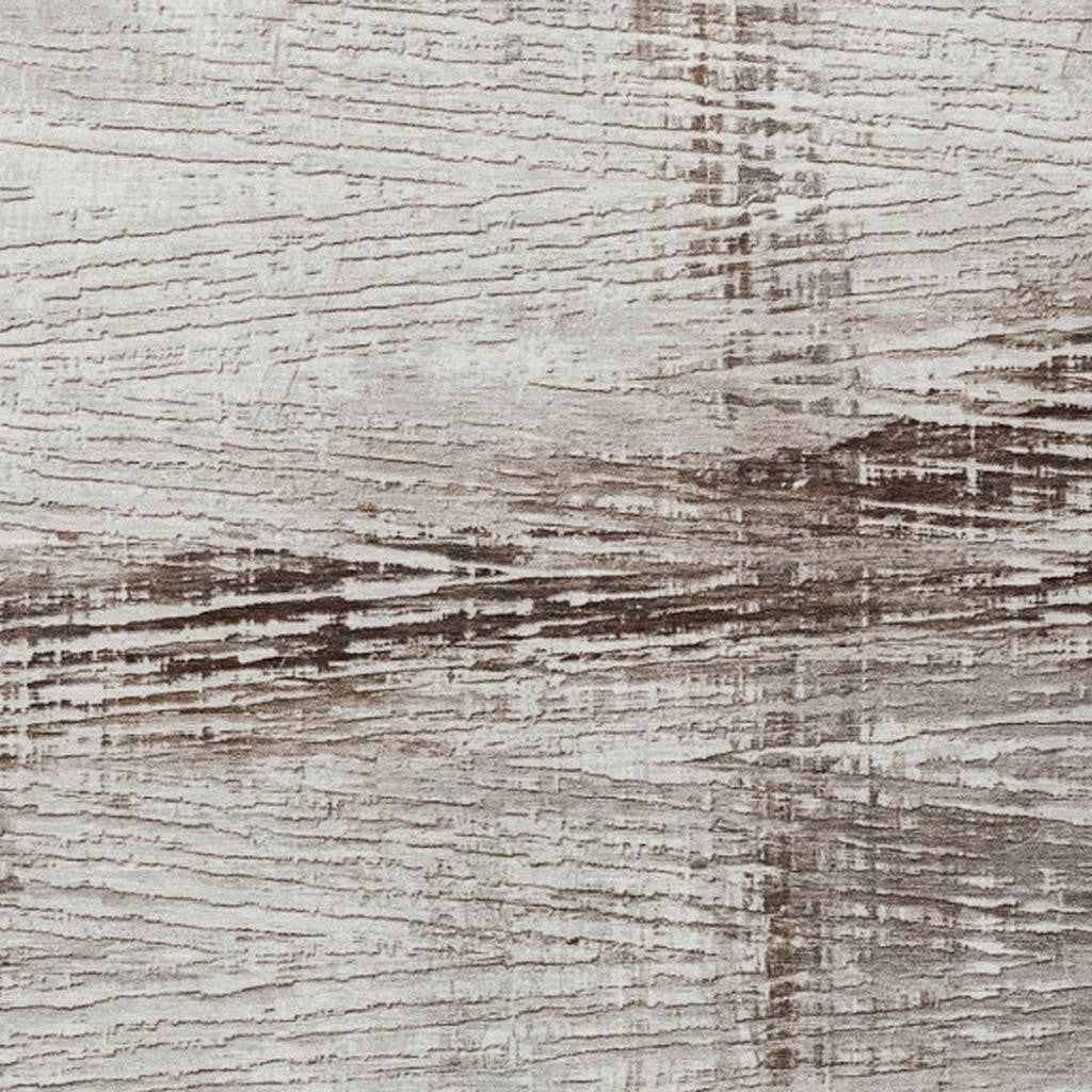 9' X 12' Taupe And Ivory Striped Washable Indoor Outdoor Area Rug