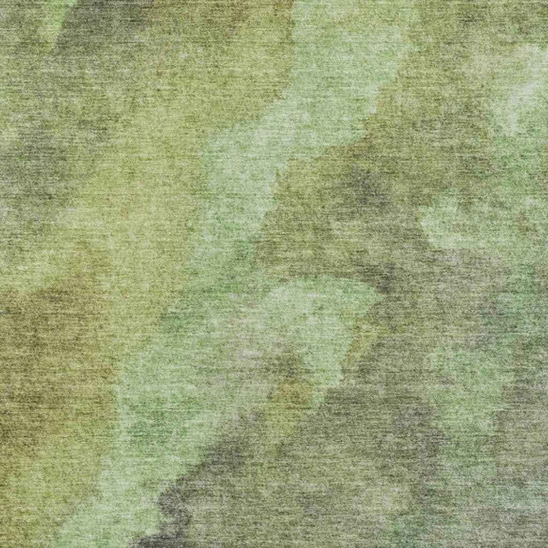 8' X 10' Green And Charcoal Abstract Washable Indoor Outdoor Area Rug