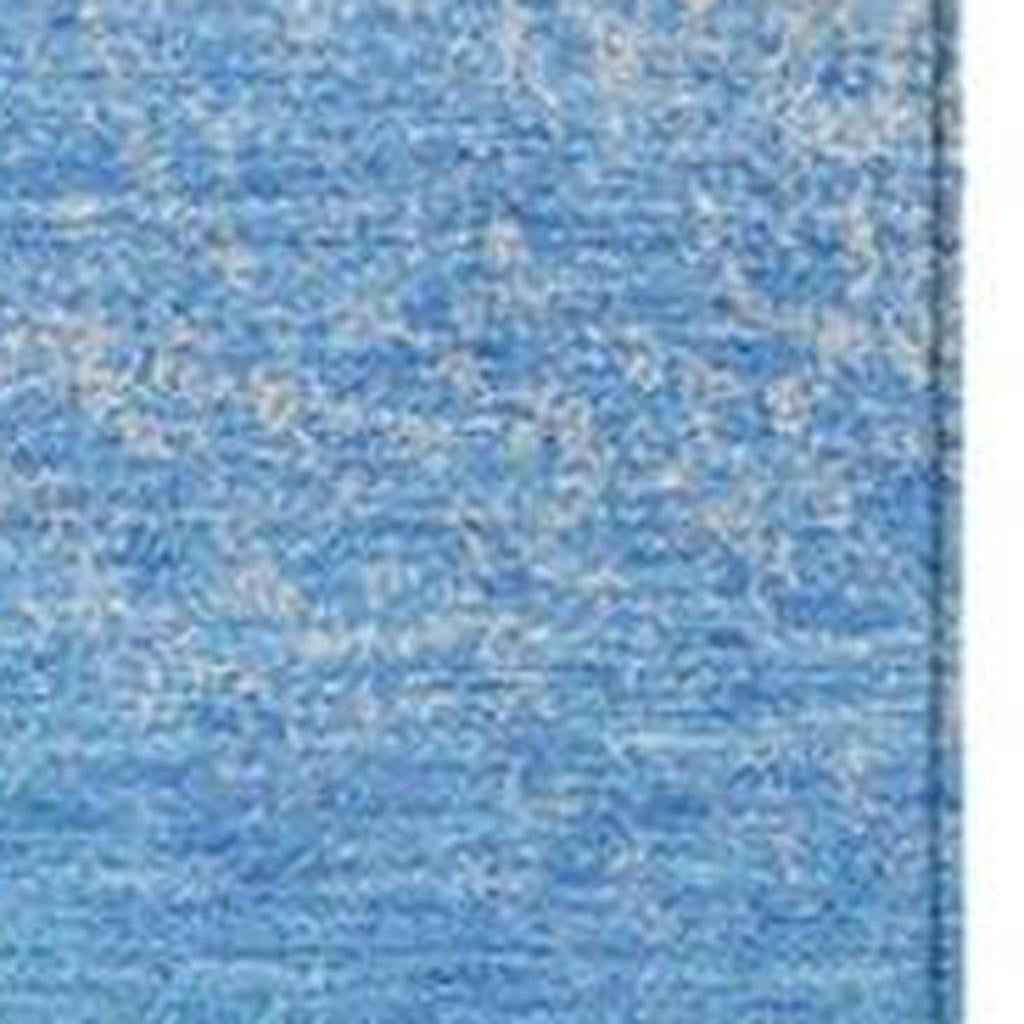 5' X 8' Coral And Blue Ombre Washable Indoor Outdoor Area Rug