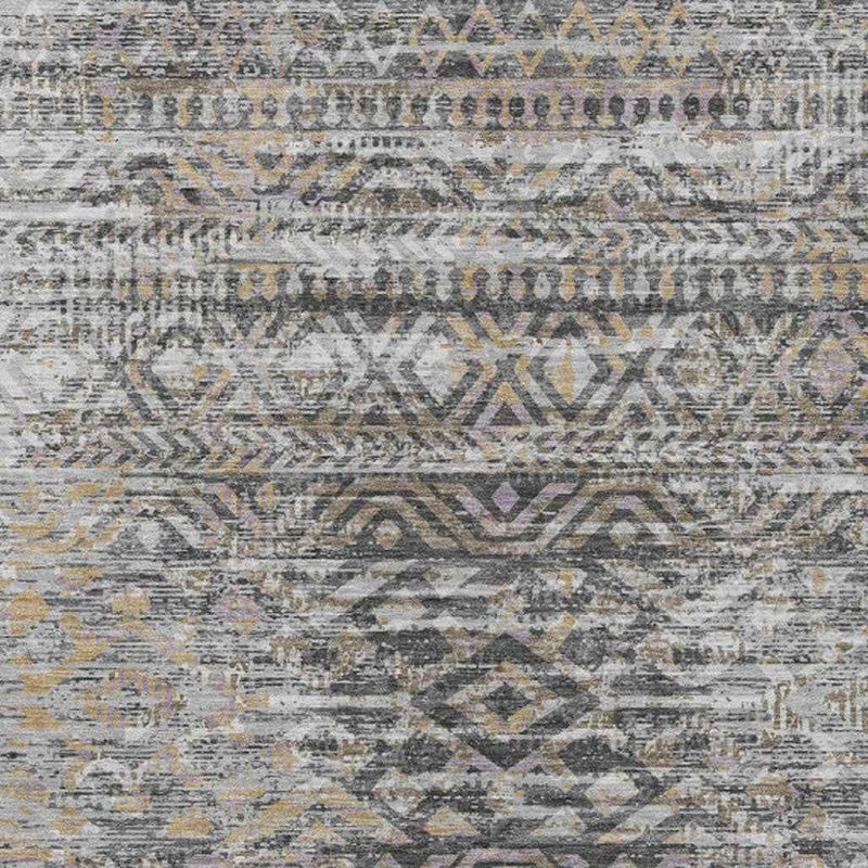 8' X 10' Gray And Beige Moroccan Washable Indoor Outdoor Area Rug