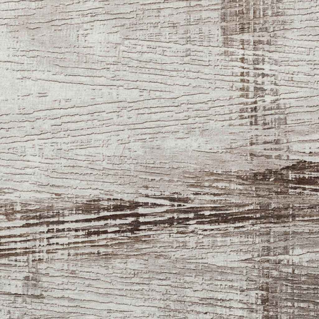 8' X 10' Taupe And Ivory Striped Washable Indoor Outdoor Area Rug