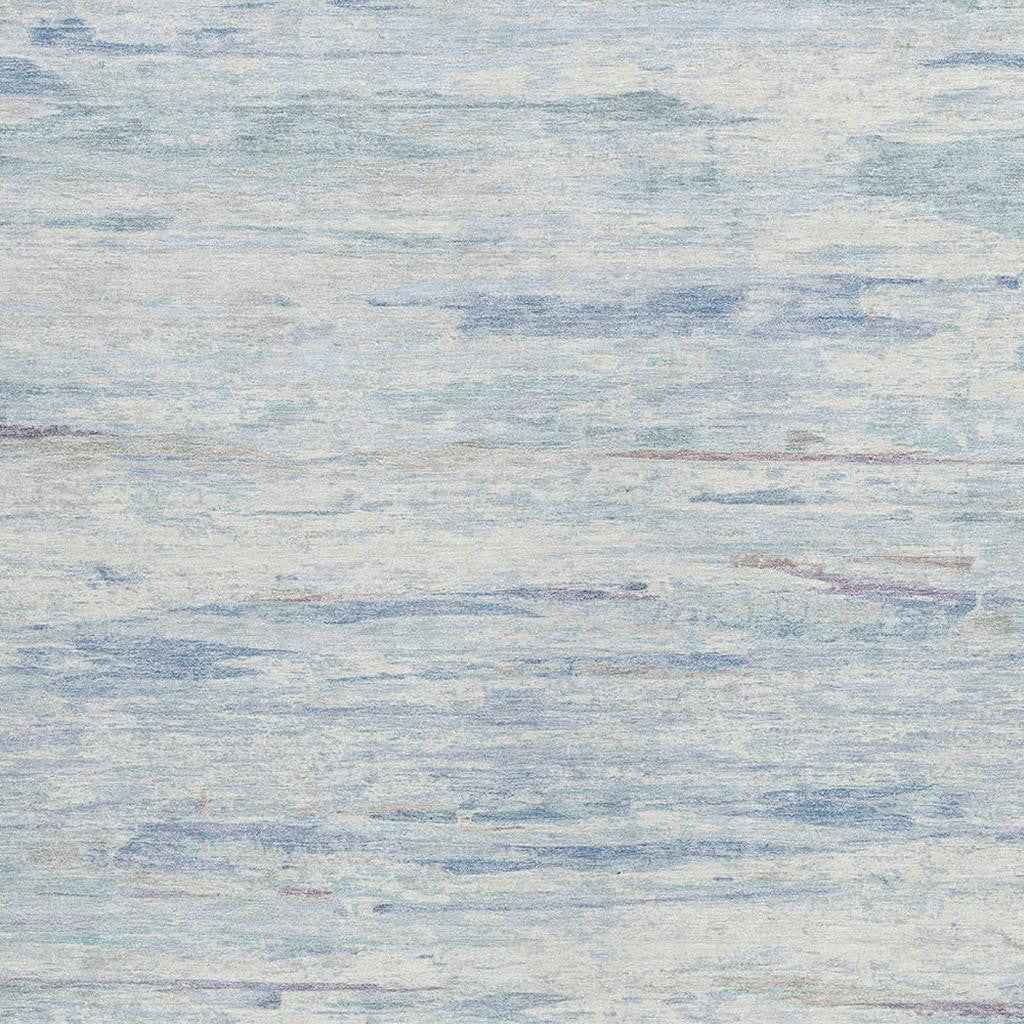 3' X 5' Sky Blue And Ivory Abstract Washable Indoor Outdoor Area Rug